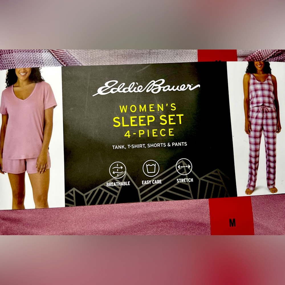 Eddie Bauer NWT 4-pc Sleep Set: Tank, T-shirt, Shorts, Pants
